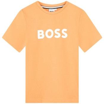 T-shirt enfant BOSS Tee shirt junior orange J50718/389