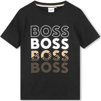 T-shirt enfant BOSS Tee shirt junior noir J50775/09B