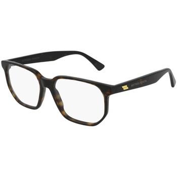 Lunettes de soleil Bottega Veneta BV1097O Cadres Optiques, Havana/Tran...