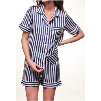 Pyjamas / Chemises de nuit Kebello Pyjashort fluide en satin Bleu F
