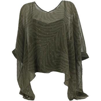 T-shirt Molly Bracken Woven top ladies khaki jena