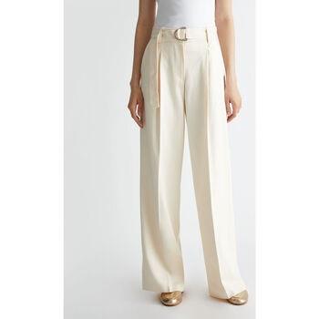 Pantalon Liu Jo Pantalon palazzo couleur ivoire