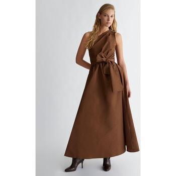 Robe Liu Jo Robe monobretelle marron en taffetas