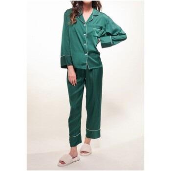 Pyjamas / Chemises de nuit Kebello Pyjama fluide en satin Vert F