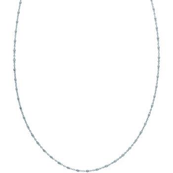 Collier Brillaxis Chaîne maille fantaisie perles plates argent 45cm