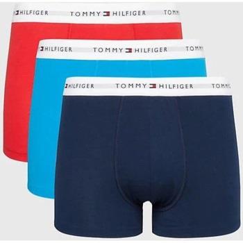 Caleçons Tommy Hilfiger Lot de 3 boxers rouge et bleu en coton bio