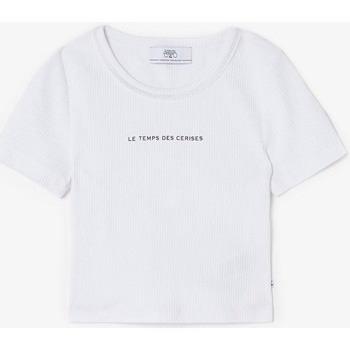 T-shirt enfant Le Temps des Cerises Crop top yukongi blanc