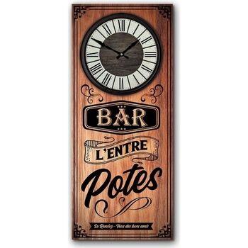 Horloges Sud Trading Pendule rectangulaire Bar l'entre Potes 70 cm