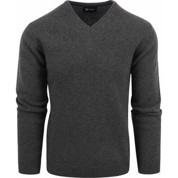 Sweat-shirt Suitable Pull Agneline Col-V Anthracite