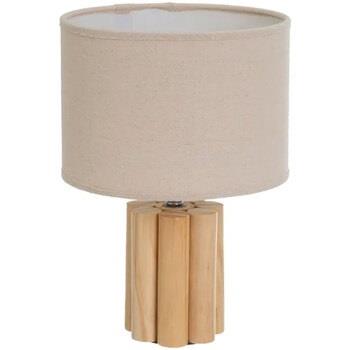 Lampes à poser Unimasa Lampe beige en bois de pin 29 cm