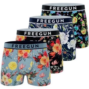 Boxers Freegun Lot de 4 boxers homme en coton Signature Sergio