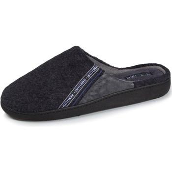 Chaussons Isotoner Chaussons mules recyclées Homme Gris Chiné