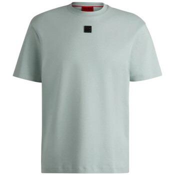 T-shirt BOSS T-SHIRT VERT DALILE AVEC UN LOGO CONTRASTANT SUR LA POI