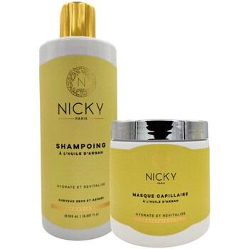 Soins cheveux Nicky Lot Shampoing et Masque à l'Huile d'Argan