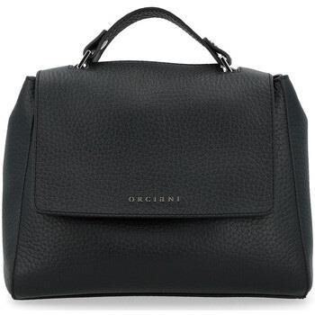 Sac Orciani Sac à main Sveva Small en cuir grainé noir