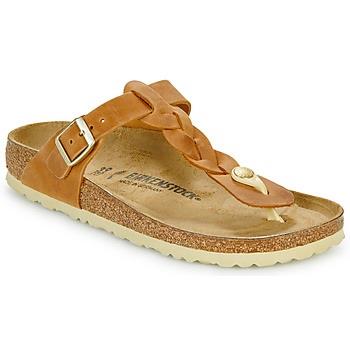 Tongs Birkenstock Gizeh Braided LEOI Cognac