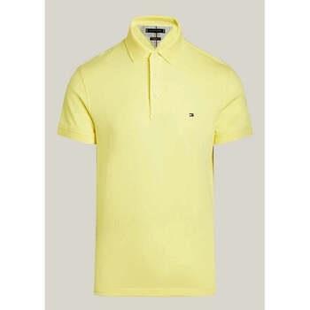 T-shirt Tommy Hilfiger Polo ajusté jaune en coton bio