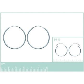 Boucles oreilles Brillaxis Créoles argent fil rond 1.5 35