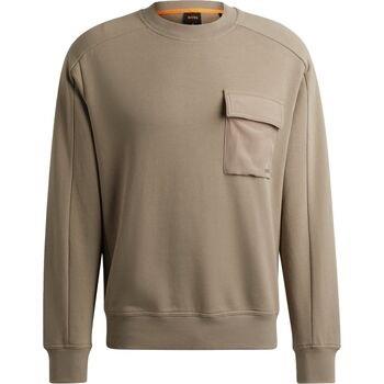 Sweat-shirt BOSS Pull Pocket Cargo Marron Clair