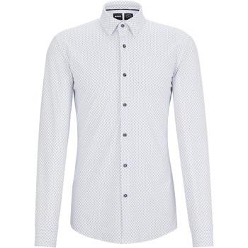 Chemise BOSS Chemise Hank Stretch Impression Blanche