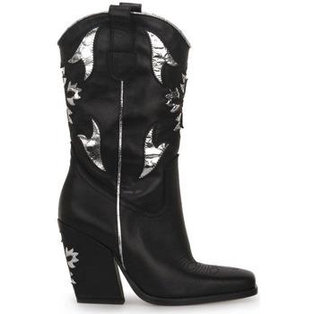 Bottes Priv Lab TRONCHETTO NERO RICAMATO