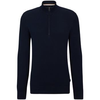 Sweat-shirt BOSS Pull demi zip marine