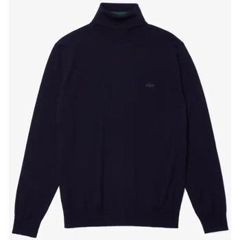 Sweat-shirt Lacoste Pull col roulé marine en laine