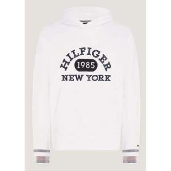 Polaire Tommy Hilfiger Sweat à capuche blanc en coton bio