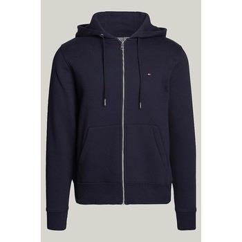 Polaire Tommy Hilfiger Sweat zippé à capuche marine coton bio