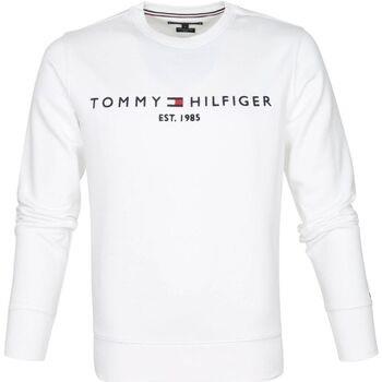 Polaire Tommy Hilfiger Sweat logo blanc en coton bio