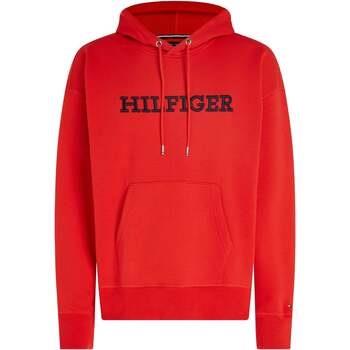 Polaire Tommy Hilfiger Sweat à capuche oversize rouge en coton bio