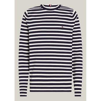 Sweat-shirt Tommy Hilfiger Pull à rayures marine en coton bio