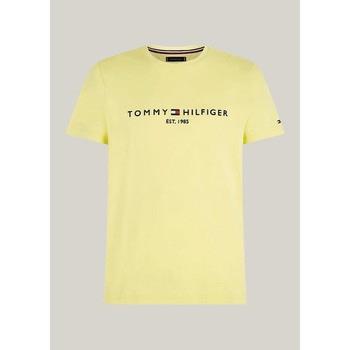 T-shirt Tommy Hilfiger T-Shirt jaune ajusté coton bio