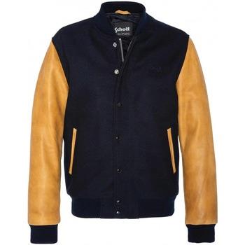 Veste Schott LCUSA NAVY/COGNAC