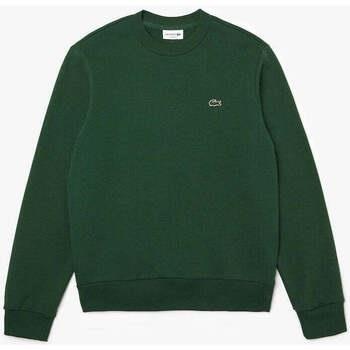 Polaire Lacoste Sweat vert en molleton de coton biof