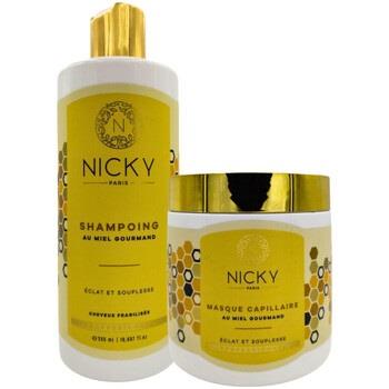 Soins cheveux Nicky Lot de Shampoing et Masque au Miel Gourmand 500ml