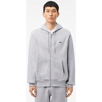 Polaire Lacoste Sweat zippé à capuche gris