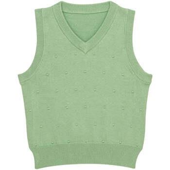 Pull enfant Little Hedonist Pull tricoté sans manches vert neuf