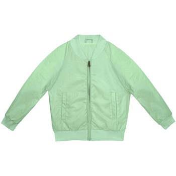 Manteau enfant Little Hedonist Veste verte avec broderie dans le dos e...