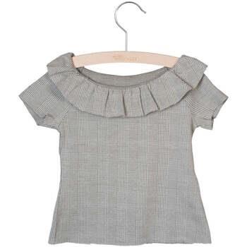 T-shirt enfant Little Hedonist T-shirt à manches courtes gris avec col...