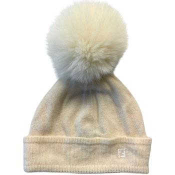 Bonnet enfant Vintage Bonnet crème en cachemire avec pompon - 4/8 ans