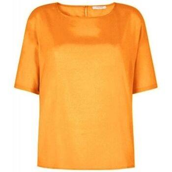 T-shirt Bruce Field Top pure soie col rond manche courte