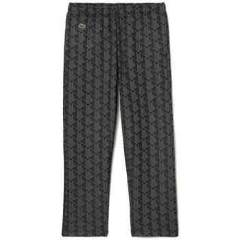 Pantalon enfant Lacoste PANTALON DE SURVÊTEMENT NOIR AVEC MOTIFS MONOG...