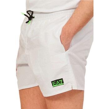 Maillots de bain Emporio Armani EA7 Short de bain homme blanc EA7 9020...