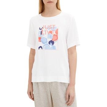 T-shirt Tom Tailor Tee Shirt Whisper White