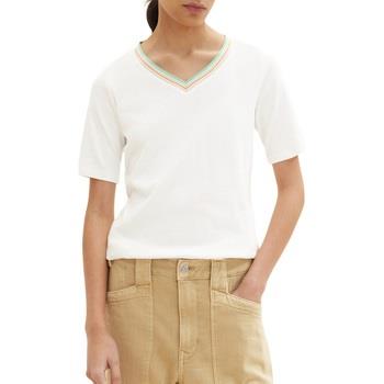 T-shirt Tom Tailor Tee Shirt COL V Whisper White