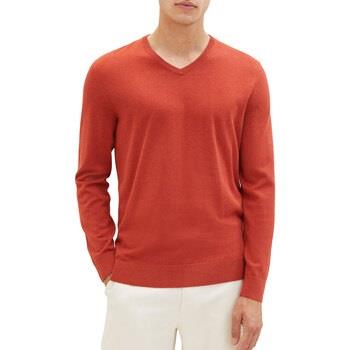 Pull Tom Tailor Pull BASIC V NECK Warm Red