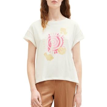 T-shirt Tom Tailor Tee Shirt Whisper White