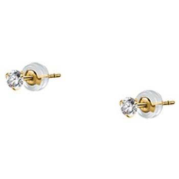 Bijoux Cleor Boucles d'oreilles en or 375/1000 et zircon