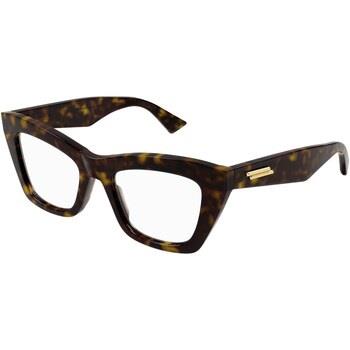 Lunettes de soleil Bottega Veneta BV1215O Cadres Optiques, Havana/Tran...